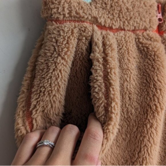 Brown Fuzzy Teddy Sherpa Mini Skirt - Picture 3 of 6